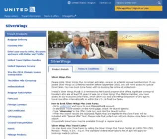 Silverwingsplus.com(United Airlines) Screenshot