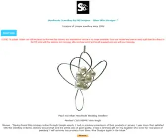 Silverwiredesigns.com(Handmade Silver Jewellery) Screenshot