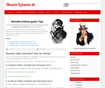 Silvestersylvester.de(Der Unterschied zwischen Silvester und Sylvester) Screenshot