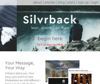 Silvrback.com(Best blogging platform for writers) Screenshot