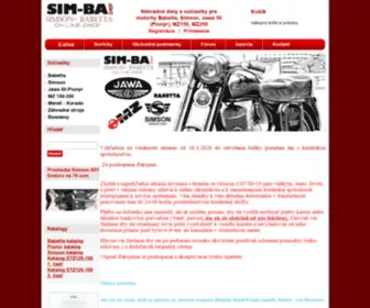 Sim-BA.sk(Náhradné diely pre motorky Simson) Screenshot