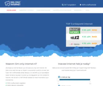 Sim-Only-Internet.nl(Bespaar direct op) Screenshot