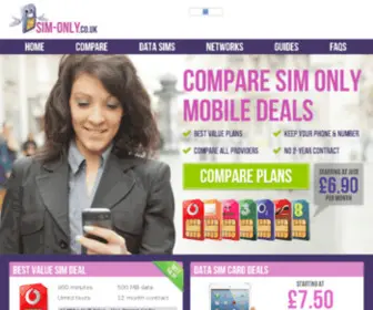 Sim-Only.co.uk(SIM Only Deals UK) Screenshot
