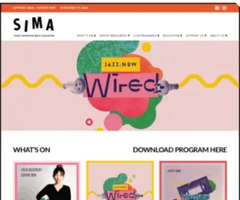 Sima.org.au(Sydney Improvised Music Association) Screenshot