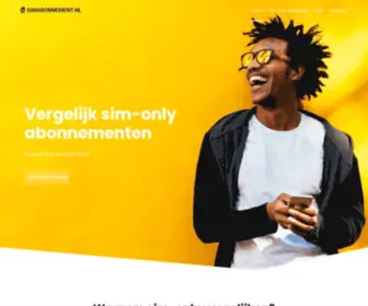 Simabonnement.nl(Sim-only abonnementen vergelijken doe je bij) Screenshot