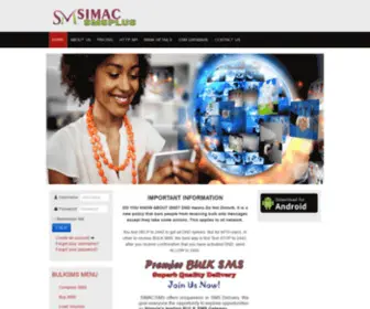 Simacsmsplus.com(Reliable Bulk SMS Website in Nigeria) Screenshot