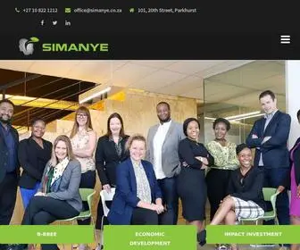 Simanye.co.za(At simanye we are passionate about creating impact as well as driving profitable businesses) Screenshot