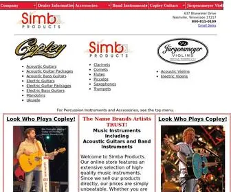 Simbaproducts.com(Band Instruments) Screenshot