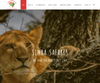 Simbasafaris.com(Simba Safaris) Screenshot