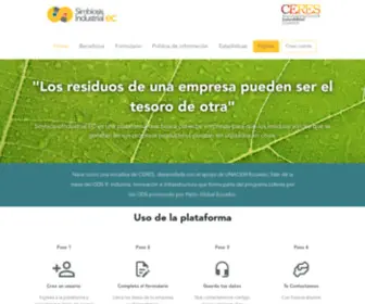 Simbiosisindustrialec.com(Simbiosis Industrial Ecuador) Screenshot