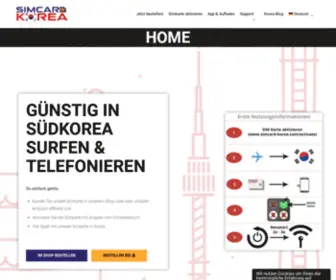 Simcard-Korea.com(Günstig in Südkorea surfen & telefonieren So einfach gehts) Screenshot