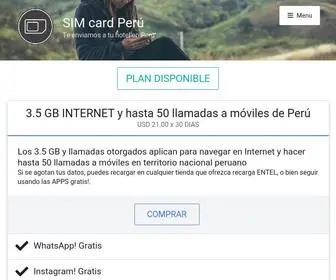 Simcardperu.com(SIM Card Peru Chip Internet para Turistas $21) Screenshot