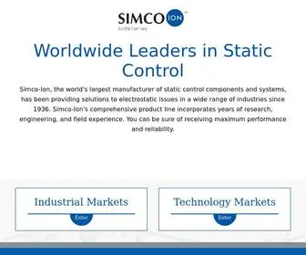 Simco-Ion.com(Static Control Solutions) Screenshot