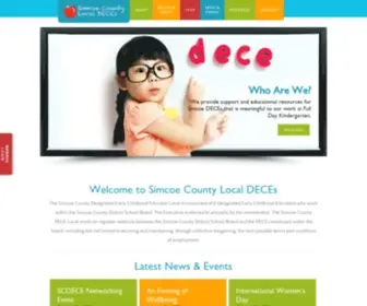 Simcoedeces.com(The Simcoe County Designated Early Childhood Educator Local) Screenshot