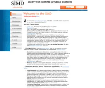 Simd.org(Society for Inherited Metabolic Disorders) Screenshot