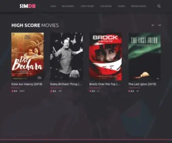 Simdb.org(The simple Internet movie database) Screenshot