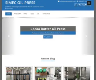 Simecoilpress.com(Cold Press Technology for Avocado Oil) Screenshot