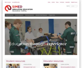 Simed.net.au(SimED, your simulation education resource centre) Screenshot