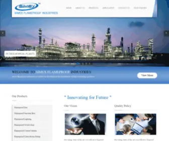 Simexflp.com(Simex Flameproof Industries) Screenshot