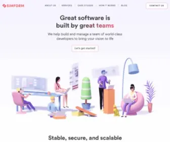 Simform.com(Digital Product Engineering & IT Talent Solutions Company) Screenshot