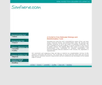 SimGene.com(A Free Molecular Biology and Online Bioinformatics Tools portal) Screenshot