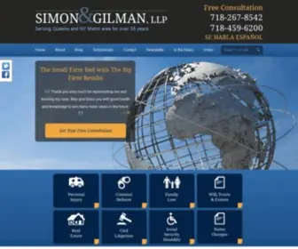 SimGil.com(Queens Personal Injury Lawyer) Screenshot