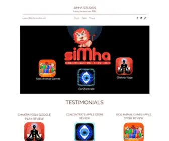 Simha-Studios.com(Simha Studios) Screenshot