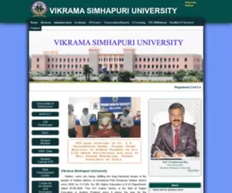 Simhapuriuniv.ac.in(Vikrama Simhapuri University) Screenshot