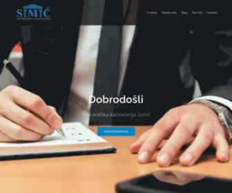 Simiclawoffice.rs(Advokat Novi Sad) Screenshot