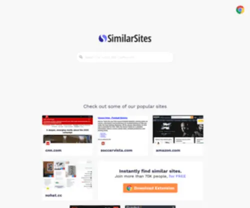 Similarsites.com(Discover the best websites and alternatives on the web) Screenshot