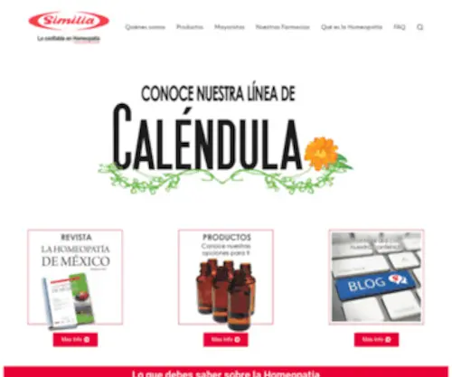 Similia.com.mx(Similia-Home - Similia | Lo confiable en Homeopatía) Screenshot