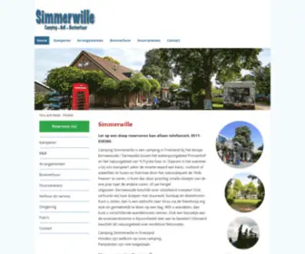 Simmerwille.nl(Eernewoude Camping I Bed & Breakfast I Sloepen) Screenshot