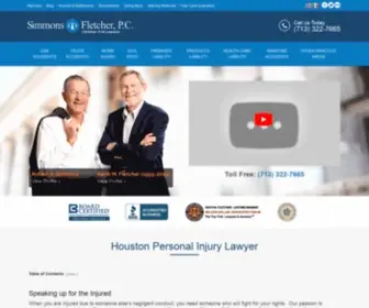 Simmonsandfletcher.com(Personal Injury Lawyer) Screenshot