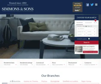 Simmonsandsons.com(Simmons & Sons) Screenshot