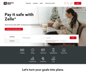 Simmonsbank.com(Personal & Business Banking) Screenshot