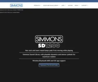 Simmonsdrums.net(Simmons Drums) Screenshot