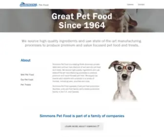 Simmonspetfood.com(Simmons Pet Food) Screenshot