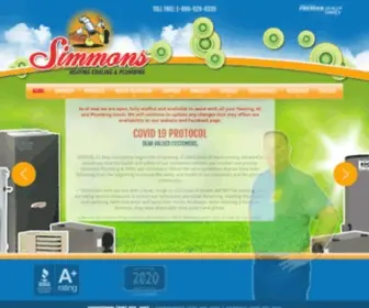 Simmonsplumbing.com(Simmons Plumbing & HVAC) Screenshot