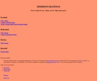 Simmonsratings.com(Personal Profile of Brian Simmons) Screenshot