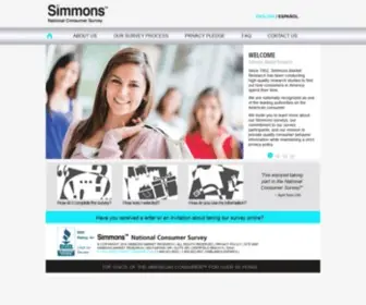 Simmonssurvey.com(SIMMONS NATIONAL CONSUMER SURVEY) Screenshot