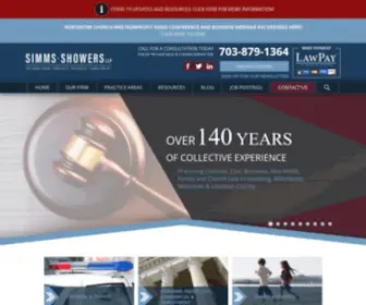 Simmsshowerslaw.com(Loudoun County Attorneys) Screenshot
