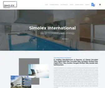 Simolexinternational.com(Vitrified & Porcelain Floor Tiles Manufacturer & Exporter) Screenshot