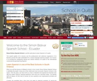 Simon-Bolivar.com(Simon Bolivar Spanish School) Screenshot