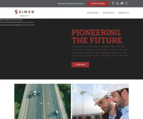 Simoncontractors.com(Hot mix asphalt) Screenshot