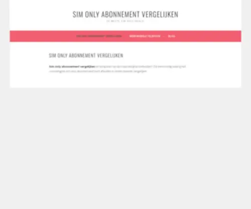 Simonly-Abonnementvergelijken.nl(Simonly Abonnementvergelijken) Screenshot