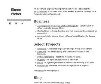 Simonmweber.com(Simon Weber) Screenshot