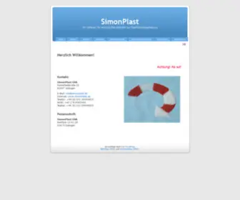 Simonplast.de(Organische Strahlmittel zu Oberflächenbearbeitung) Screenshot