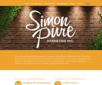 Simonpure.ca(Experiential marketing in Toronto) Screenshot