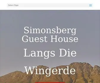 Simonsbergguesthouse.co.za(Simonsberg Guesthouse Stellenbosch) Screenshot