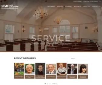 Simonsfuneralhome.com(Simons Funeral Home) Screenshot